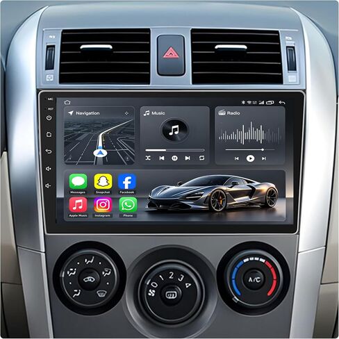 راديو سيارة 8Core 32G ROM Android 15 لسيارة Toyota Corolla 2009-2013: 9 بوصة in Kuwait