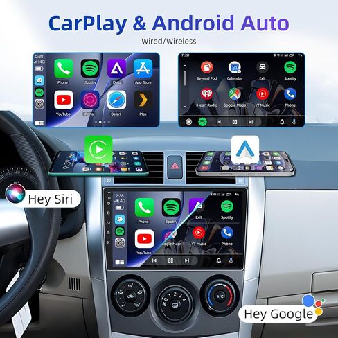 راديو سيارة 8Core 32G ROM Android 15 لسيارة Toyota Corolla 2009-2013: 9 بوصة in Kuwait