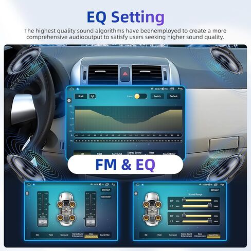 راديو سيارة 8Core 32G ROM Android 15 لسيارة Toyota Corolla 2009-2013: 9 بوصة in Kuwait