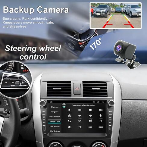 Upgrade Android Car Radio Stereo for Toyota Corolla 2009 2010 2011 2012 2013, 9 Inch Touch Screen Head Unit with Wireless Carplay Android Auto GPS Navigation FM Bluetooth 5G WiFi SWC HD Backup Camera in Saudi Arabia