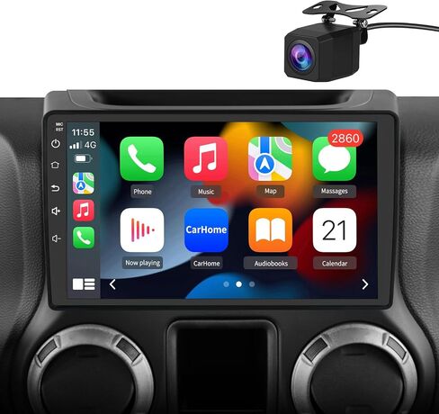 10" Radio Upgrade for Jeep Wrangler JK 2007-2018 Dodge Ram 1500 Compass Grand Cherokee,Android 13 2GB+32GB with Backup Camera CarPlay/Android Auto FM AM WiFi in Saudi Arabia