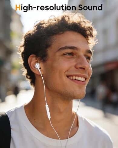 Cablex USB C Headphones for iPhone 17/16/15, Wired Earbuds with Mic, 2 Pack in Kuwait