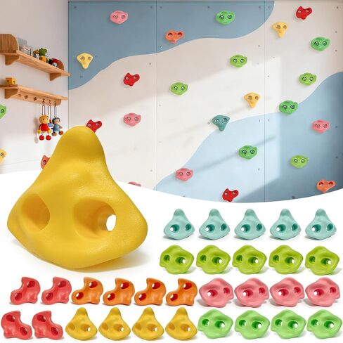 20 PCS Large Rock Climbing Holds for Kids, Large Climbing Holds Adult Rock Wall Holds Climbing Rock Wall Grips for Indoor and Outdoor Playground Play Set in Saudi Arabia