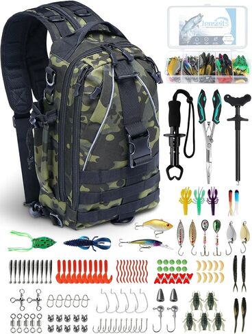 Jenseits Fishing Backpack Kit with Tackle Box, Pliers and Fish Gripper in Saudi Arabia