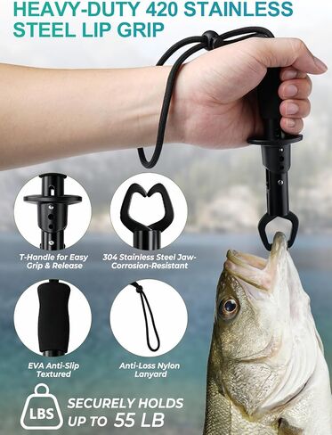 Jenseits Fishing Backpack Kit with Tackle Box, Pliers and Fish Gripper in Saudi Arabia