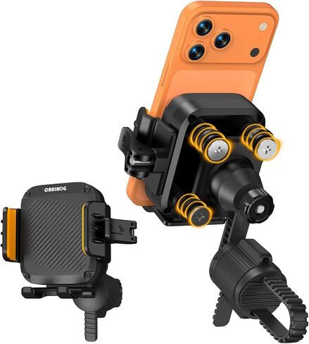 Bicycle Phone Holder,[2026 Upgrade Stem Bike Handlebars Friendly] Phone Mount for Bike Motorcycle[1S Lock][Vivration Dampener][Camera Friendly][Adjustable Clamp] Fits Most Handlebars in Saudi Arabia