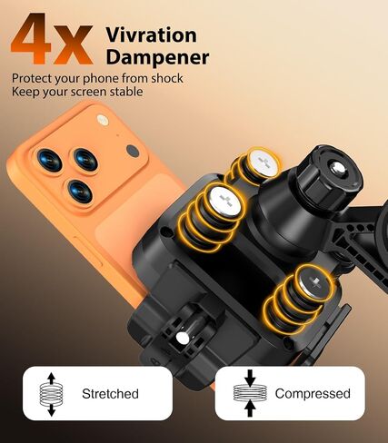 Bicycle Phone Holder,[2026 Upgrade Stem Bike Handlebars Friendly] Phone Mount for Bike Motorcycle[1S Lock][Vivration Dampener][Camera Friendly][Adjustable Clamp] Fits Most Handlebars in Saudi Arabia