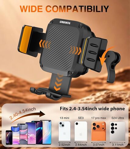 Bicycle Phone Holder,[2026 Upgrade Stem Bike Handlebars Friendly] Phone Mount for Bike Motorcycle[1S Lock][Vivration Dampener][Camera Friendly][Adjustable Clamp] Fits Most Handlebars in Saudi Arabia