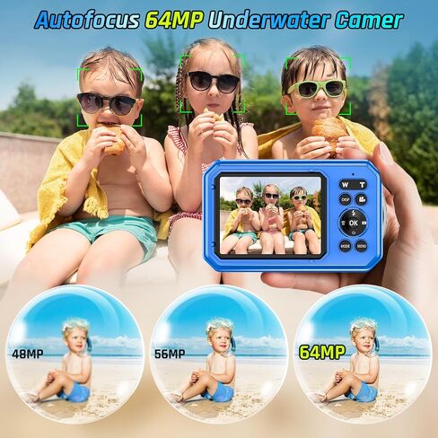 4K Underwater Camera 64MP 33FT Waterproof Camera with 32GB Card in Saudi Arabia