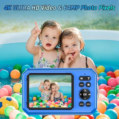 4K Underwater Camera 64MP 33FT Waterproof Camera with 32GB Card in Saudi Arabia