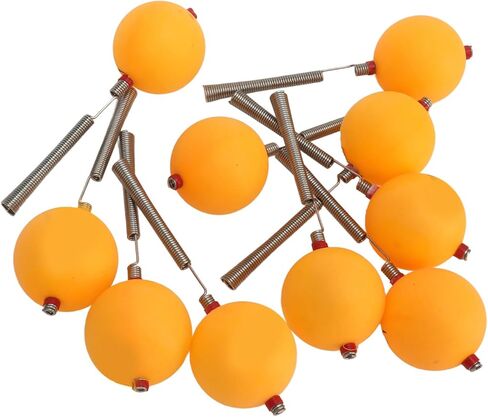 10 Pcs Ice Fishing Rod Spring Tip Ball Top Wear Resistant for Various Fishing Environments Yellow, ABS Steel in Saudi Arabia