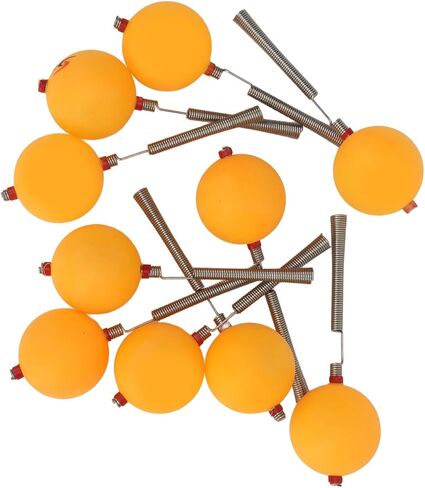 10 Pcs Ice Fishing Rod Spring Tip Ball Top Wear Resistant for Various Fishing Environments Yellow, ABS Steel in Saudi Arabia