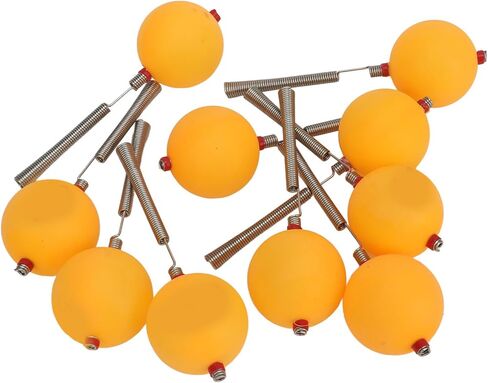 10 Pcs Ice Fishing Rod Spring Tip Ball Top Wear Resistant for Various Fishing Environments Yellow, ABS Steel in Saudi Arabia