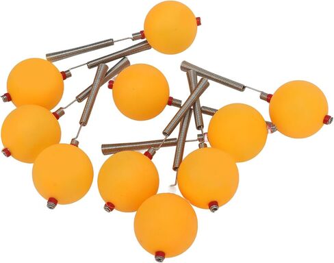 10 Pcs Ice Fishing Rod Spring Tip Ball Top Wear Resistant for Various Fishing Environments Yellow, ABS Steel in Saudi Arabia