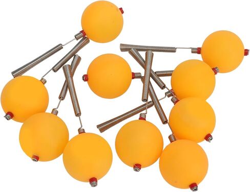 10 Pcs Ice Fishing Rod Spring Tip Ball Top Wear Resistant for Various Fishing Environments Yellow, ABS Steel in Saudi Arabia