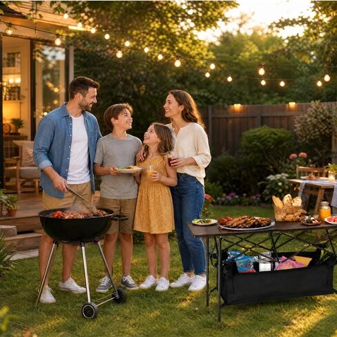 Moosinily Camping Table 4Ft Lightweight Metal Folding Picnic Camp Table Portable Roll-Up Design for Outdoor, Camp, Beach, BBQ, Patio, and Picnic with Carrying Bag 47.2''x21.6''x 19.69'' in Saudi Arabia
