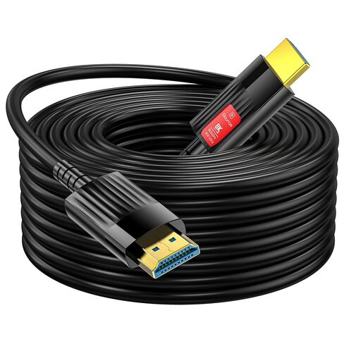 Fiber Optic HDMI Cable 150FT/46M, Long HDMI 2.1 Cable Support 48Gbps High Speed 8K@60Hz 4K@120Hz Dynamic HDR/eARC/HDCP 2.2&2.3/Dolby Atmos for Monitor,TV,Projector, Gaming Console in Saudi Arabia