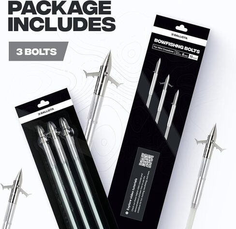 Ballista 15" Mini Crossbows Bowfishing Arrows 6mm Micro OD - 3pc in Saudi Arabia