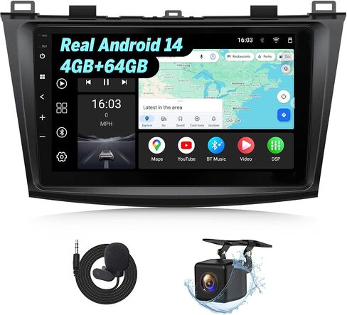 Eonon 4+64GB 9" Android 14 Car Stereo for Mazda 3 2010-2013 in Kuwait