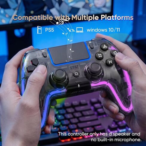 BETMI Wireless Controller for PS5, Pro/Slim/MAC/PC (Transparent Black) in Saudi Arabia