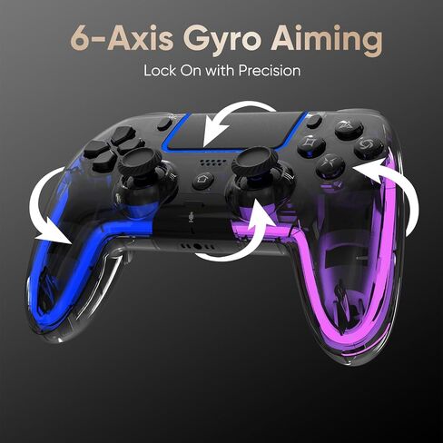BETMI Wireless Controller for PS5, Pro/Slim/MAC/PC (Transparent Black) in Saudi Arabia