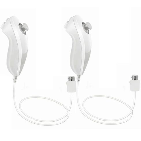Tevodo Wii Nunchuck Controller, 1 Packs Nunchuck Joystick Compatible with Wii Wii U console(White) in Saudi Arabia