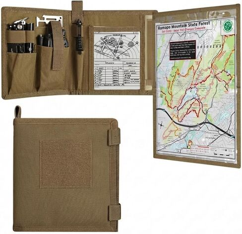 KOSIBATE Map Case, Military Map Protector, Water-Resistant Map Pouch Holder for Outdoors or Hiking in Saudi Arabia