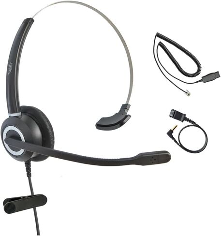 Avaya Headset HD Voice with HIS Adapter Compatible with Avaya 1600, 9600, J100 Series Phones Model, Plus 3.5mm Adapter (Monaural) in Saudi Arabia