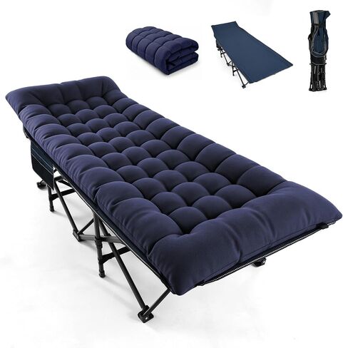 Folding Camping Cot for Adults, 28in Wide with Mattress,Black in Saudi Arabia