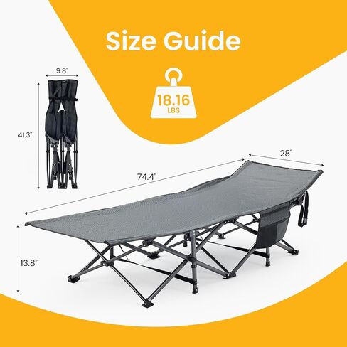 NEWBULIG Camping Cots for Adults, Foldable Bed, Sleeping Cot in Saudi Arabia