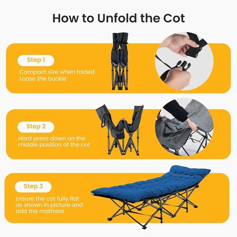 NEWBULIG Camping Cots for Adults, Foldable Bed, Sleeping Cot in Saudi Arabia