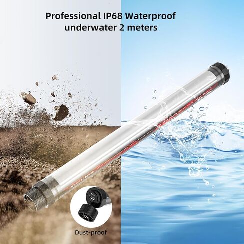 RGB LED Photography Light 10400mAh Battery Powered Tube Light Waterproof IP68 Full Color RGB Portable Lighting Wand Stick for Video Recording Studio, 12 Lighting Modes, 3000K 6000K CRI95+ in Kuwait
