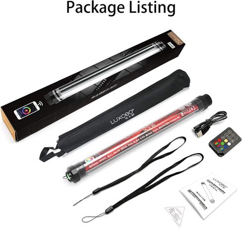 RGB LED Photography Light 10400mAh Battery Powered Tube Light Waterproof IP68 Full Color RGB Portable Lighting Wand Stick for Video Recording Studio, 12 Lighting Modes, 3000K 6000K CRI95+ in Kuwait