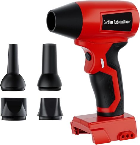 Cordless Dust Blower Compatible with Milwaukee M18 18V Battery, Handhled Leaf Blower Electric Compressed Air Duster Turbo Jet Fan with Nozzles for Blowing Leaves and Dust in Saudi Arabia