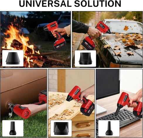 Cordless Dust Blower Compatible with Milwaukee M18 18V Battery, Handhled Leaf Blower Electric Compressed Air Duster Turbo Jet Fan with Nozzles for Blowing Leaves and Dust in Saudi Arabia