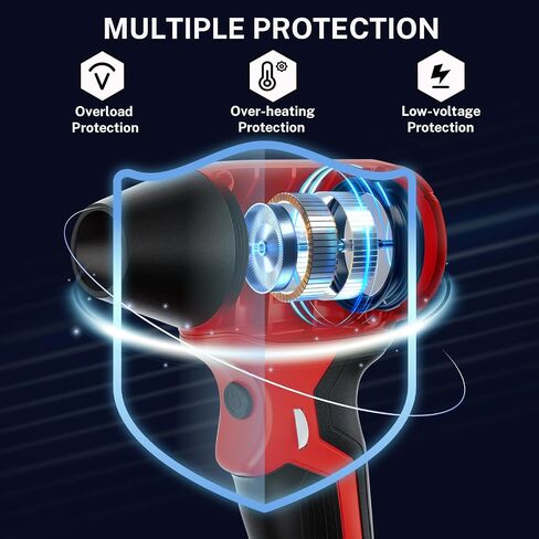 Cordless Dust Blower Compatible with Milwaukee M18 18V Battery, Handhled Leaf Blower Electric Compressed Air Duster Turbo Jet Fan with Nozzles for Blowing Leaves and Dust in Saudi Arabia