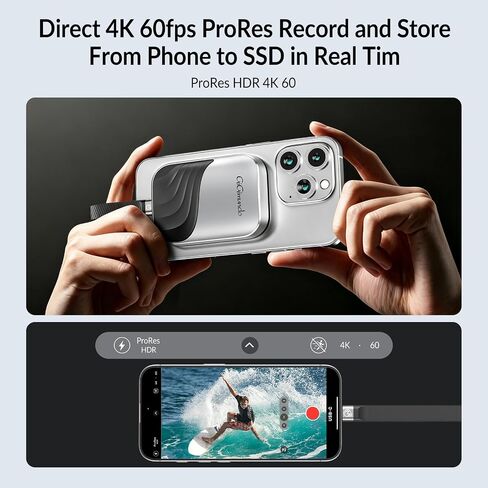 GiGimundo 2TB Magnetic Portable SSD, External SSD Up to 2000MB/s with USB-C 3.2 Gen 2x2, 4K ProRes HDR Record and Store, External Solid State Drives Compatible with iPhone 17/16/15 Pro Max, Tablet in Saudi Arabia