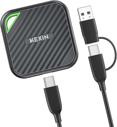 KEXIN External SSD 512G USB C Portable SSD Up to 2000MB/s External Solid State Drive USB 3.2 Gen 2x2 Type-C Portable Solid State Drive for PC Mac Game Console in Kuwait