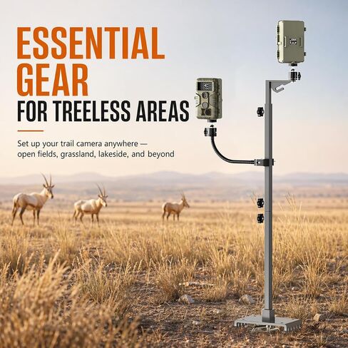 Dual Hunting Camera Mount, Twin Cam Bracket, For trail cam and solar panel in Saudi Arabia