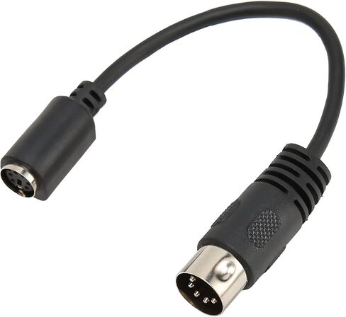 Premium PVC Keyboard Mouse Converter Cable 5 Pin Male to Mini DIN 6 Pin Female Adapter for PS2 Systems 5.9in in Saudi Arabia