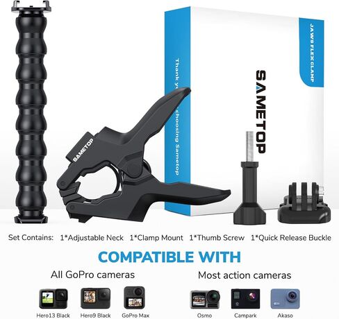 Camera Clamp Clip Mount Jaws Flex Gooseneck Accessories for GoPro in Kuwait