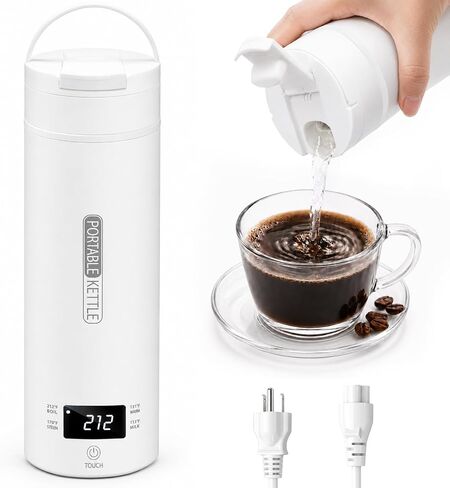 Travel Electric Kettle, 15oz Portable Electric Kettle with Flip-Top Lid in Kuwait
