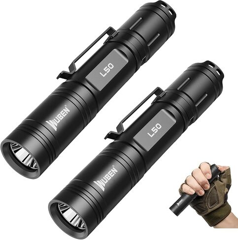 WUBEN L50 Rechargeable Tactical Flashlight, 1200 High Lumens Super Bright Handheld Flashlighs, IP68 with 5 Mode Pocket Light, LED Tail Switch Flash Light for Emergencie Camping Home Inspection Repair in Saudi Arabia