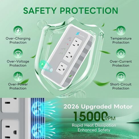 Voltage Converter US to Europe for Curling Iron and Hair Straighteners, PD 65W Fasting Charging Power Converter for European Travel Plug Adapter with Type C G A T for 200+ Countries (White) in Saudi Arabia