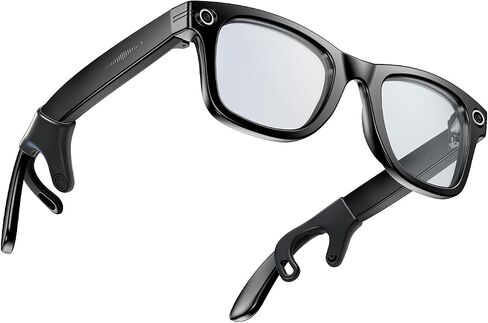 AI Smart Glasses with Camera 4K,Bluetooth AI Glasses for Men Women,Support Live Feed,AI Voice Control,160+ Language Translate, Chat GPT, WiFi, 290mAh Blue Light Glasses（Black） in Saudi Arabia