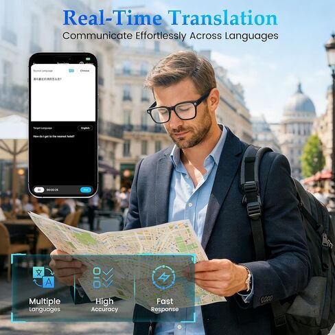 AI Smart Glasses with 8MP Camera, AI Assistant & Bluetooth Audio in Saudi Arabia
