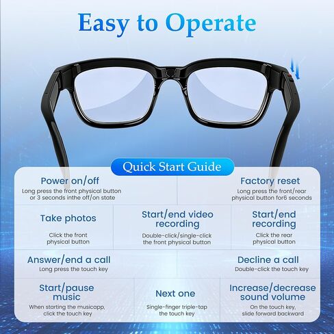 AI Smart Glasses with 8MP Camera, AI Assistant & Bluetooth Audio in Saudi Arabia