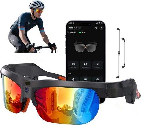 AI Smart Glasses - 2026 Upgrade with 20MP Camera, AI Voice Assistant & Real-World Recognition, EIS Anti-Bluetooth Audio Sunglasses, Sports Camera Glasses for Men and Women (Photochromic Lens) in Saudi Arabia