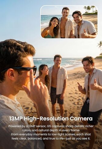 G5 AI Smart Glasses with Camera and Bluetooth, 13MP Video Recording Glasses in Saudi Arabia