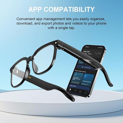 Smart Glasses with Camera, 8MP 1080P HD Video & AI Translation in Saudi Arabia